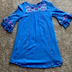 Floral Sheeth Dress Size Extra Small Blue Floral